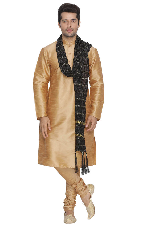 Men's Viscose Dupatta In Black
