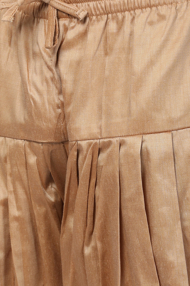 Men's Art Silk Sherwani Set In Black