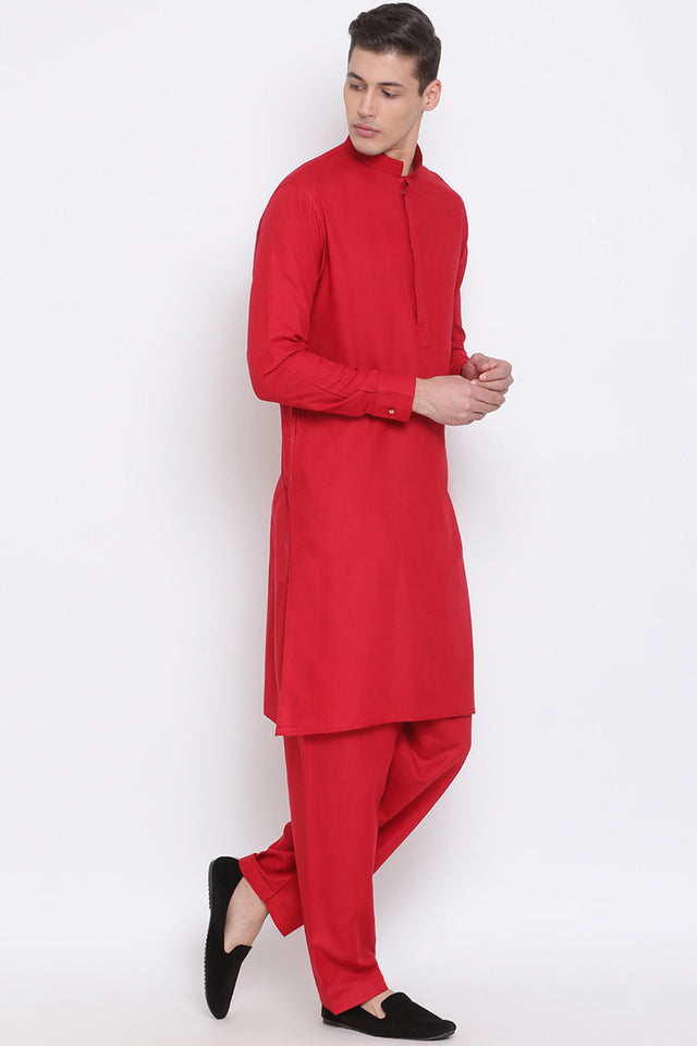 Shop Maroon Solid Kurta and Patiala Set