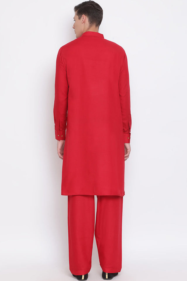 Buy Men's Kurta and Patiala Set in Maroon