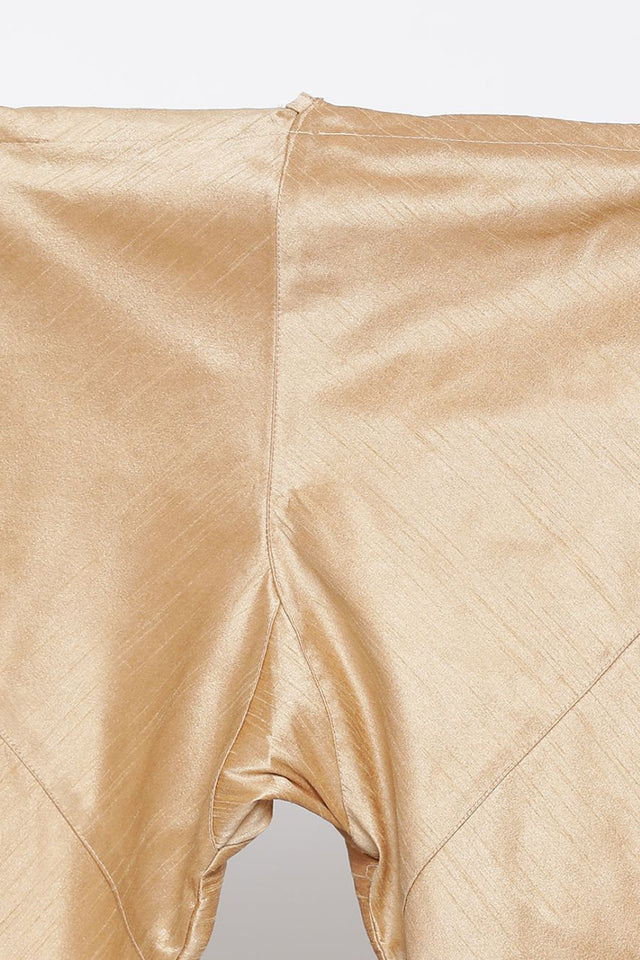 Men's Cotton Silk Kurta Pajama Set In Bottle Green