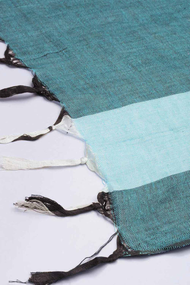 Blue Silk Blend Bhagalpuri Ikat Causal Dupatta