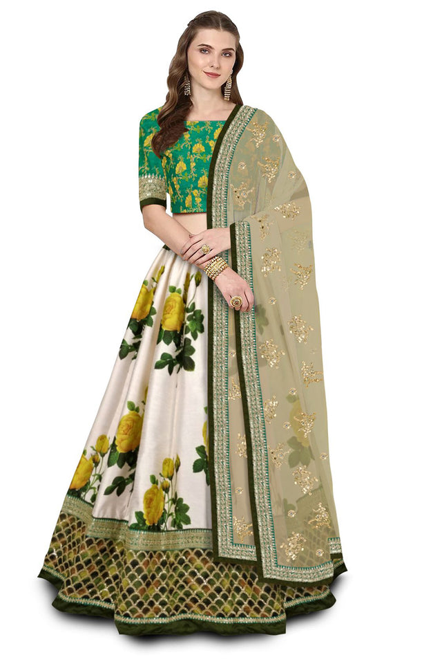Art Silk Embroidered Lehenga Choli