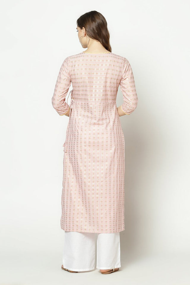 Buy Blended Cotton Kurti in Pink