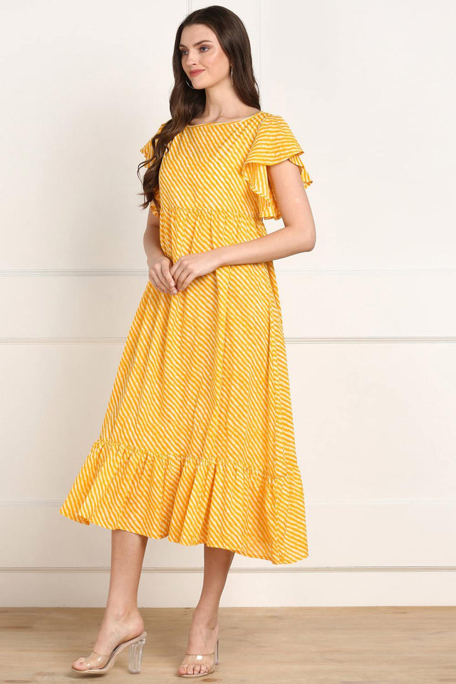 Shop Blended Cotton Stripes Dress Online