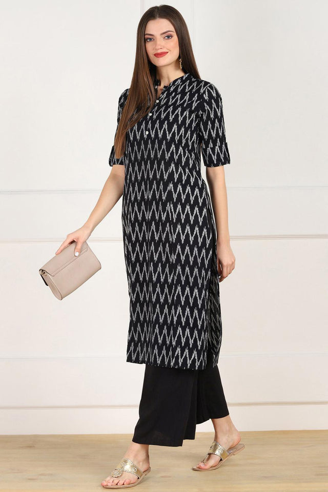 Shop Blended Cotton Ikat Kurti Online