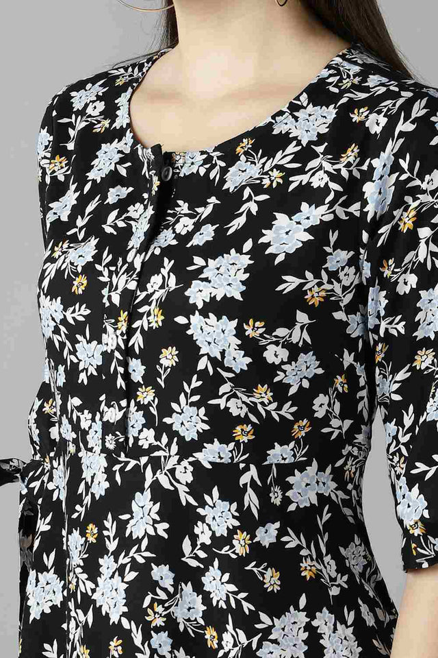 Shop Rayon Dress in Black