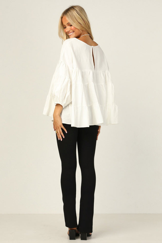 Buy Blended Cotton Top in White