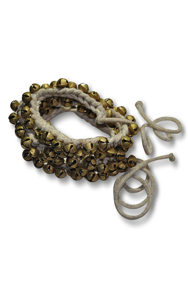 Kathak 7-Line 16 No. Brass Ghungroo On Gold Pad (75+75 Bells)