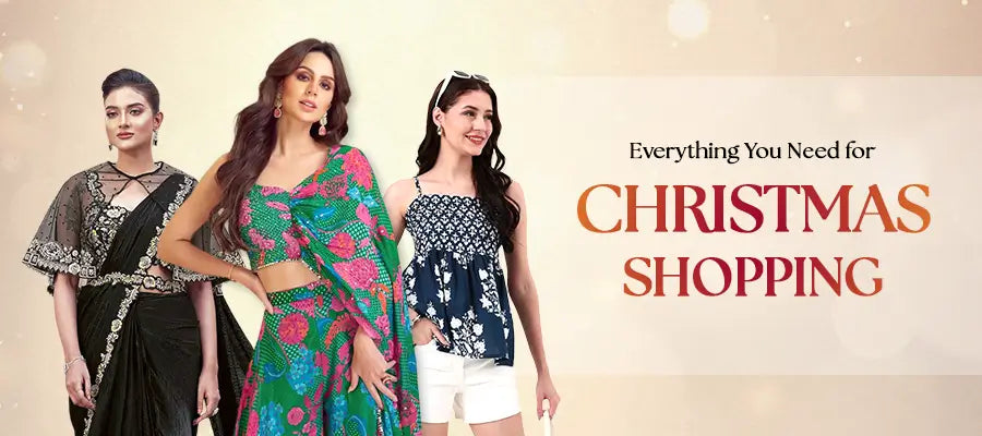 Festive Christmas outfits styled elegantly for a magical holiday celebration