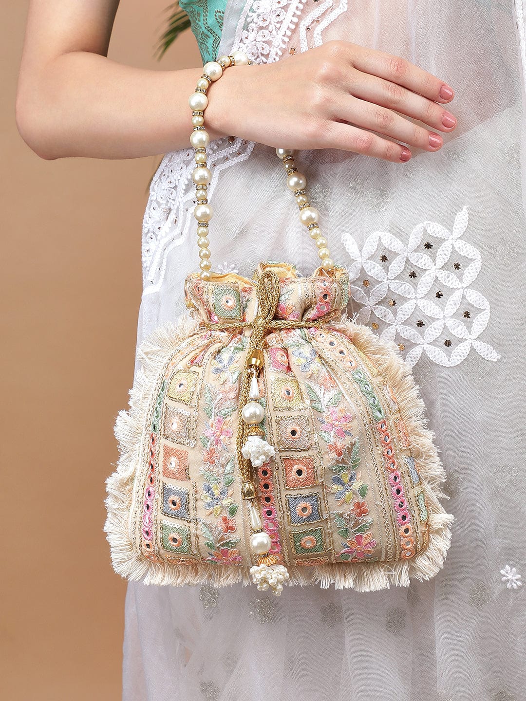 Buy Indian Potli Bag, Hand Embroidery, Handmade, Bridal Potli, Wedding Bag, Designer  Potli, Handbag Online in India - Etsy | Wedding bag, Beaded bags, Potli bags