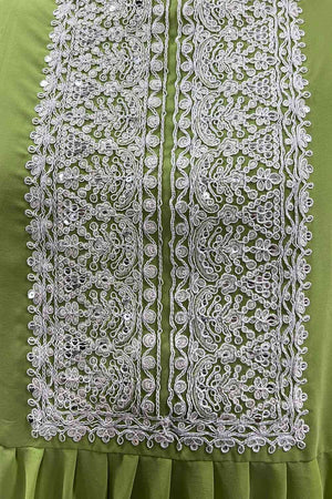 Green Georgette Pakistani Palazzo Suit