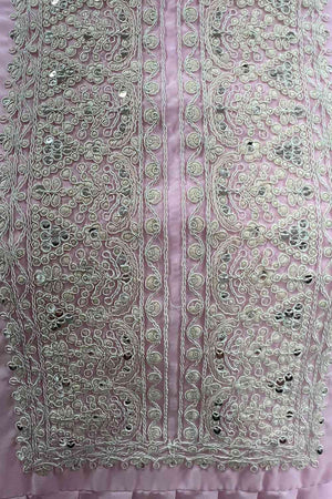 Baby Pink Georgette Pakistani Palazzo Suit