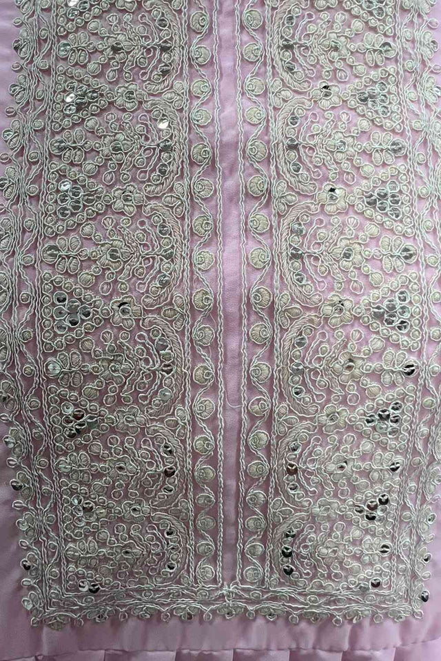 Baby Pink Georgette Pakistani Palazzo Suit