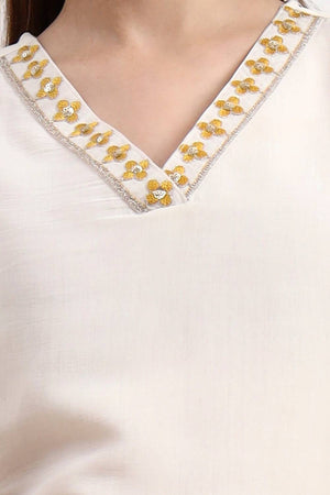 Mustard Solid Silk Anarkali Suit Set