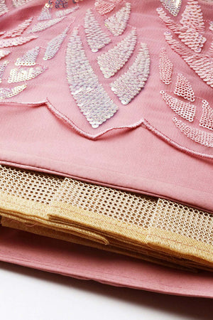 Pink Soft Net Embroidered Lehenga Choli (15101-PINK)