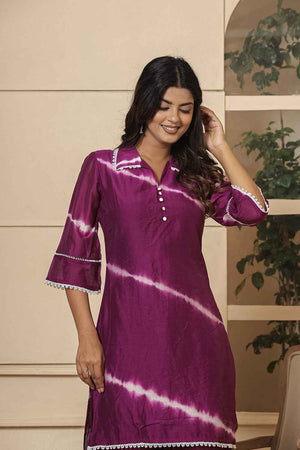 Violet Tie & Dyed Silk Co-Ord Set (1868CRDPR)