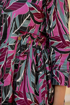 Multi-Color Geometric Print Cotton Co-Ord Set