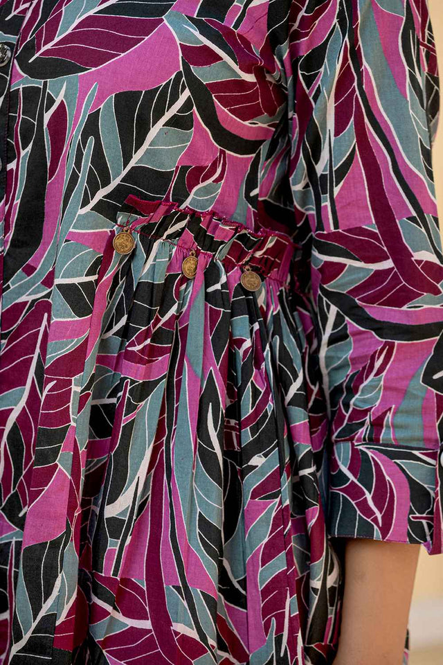 Multi-Color Geometric Print Cotton Co-Ord Set