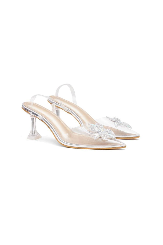 White Faux Leather Block Heel (3367)