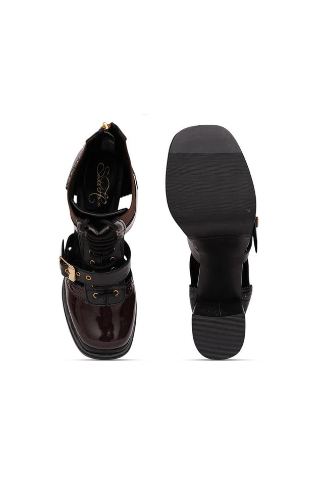 Brown Faux Leather Boots (3379)