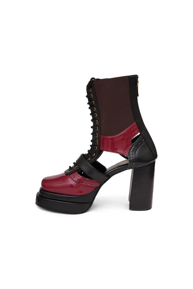 Multi Color Faux Leather Boots (3380)
