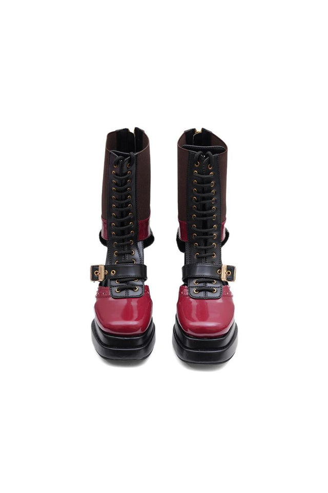 Multi Color Faux Leather Boots (3380)