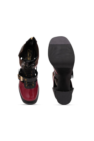 Multi Color Faux Leather Boots (3380)