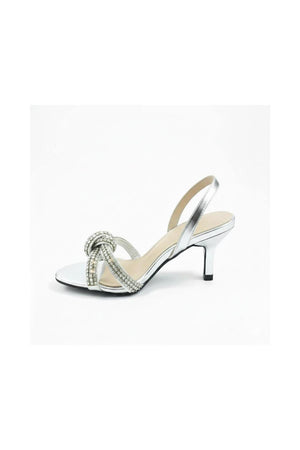 Silver Faux Leather Pencil Heel (3408)