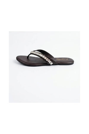 Brown Faux Leather Flats (3416)