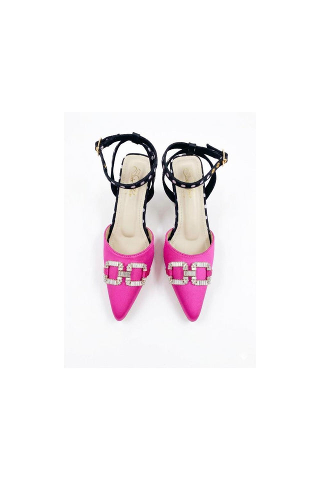 Pink Faux Leather Pencil Heel (3417)