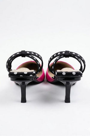 Pink Faux Leather Pencil Heel (3417)