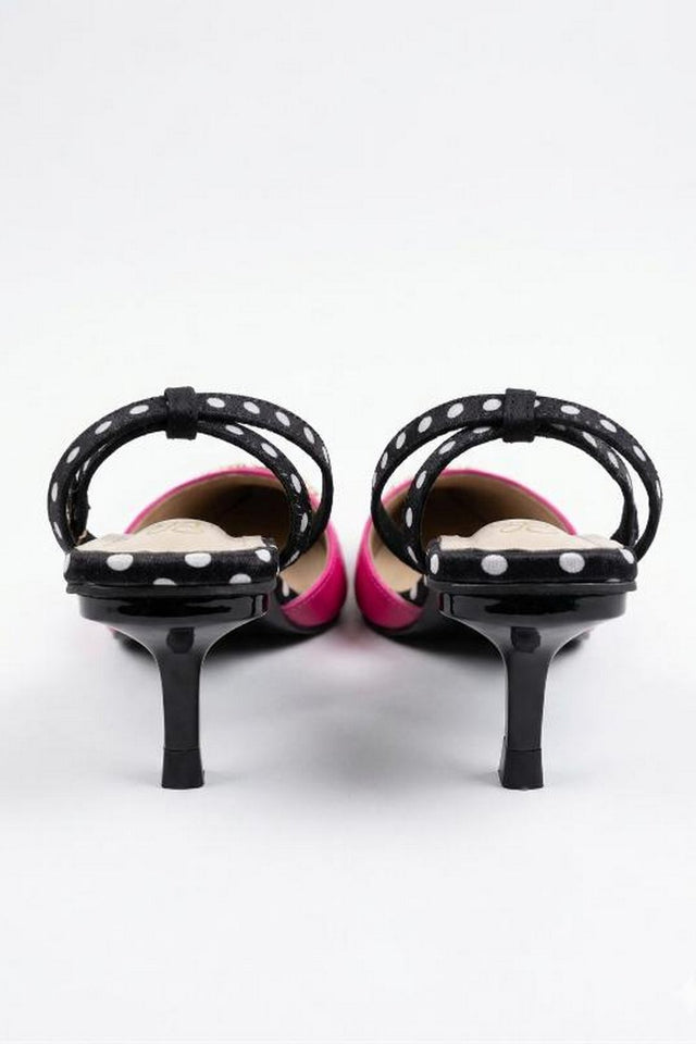 Pink Faux Leather Pencil Heel (3417)