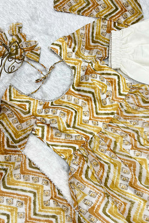 Yellow Georgette Traditional Full Sleeves Anarkali Suit Set