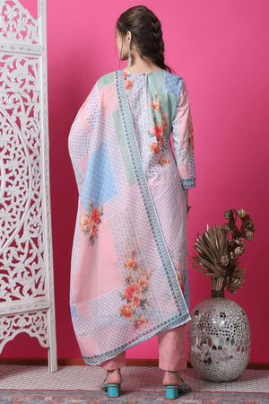 Multi Cotton Digital Printed Kurti Pant Set