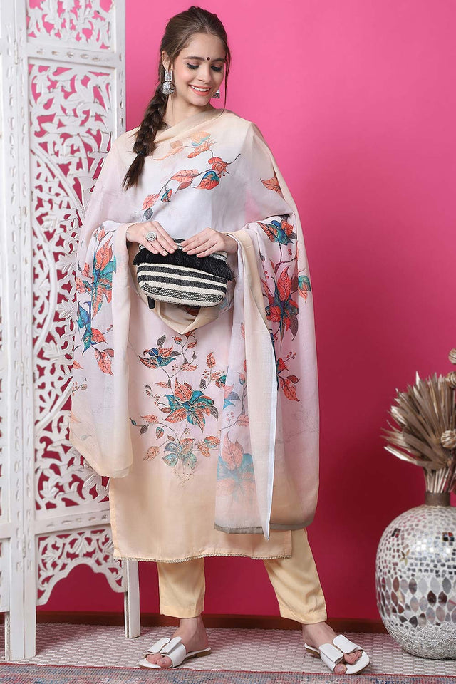 Multi Cotton Digital Printed Kurti Pant Set