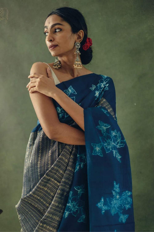 Multi Color Banarasi Woven Soft Silk Saree (50104)