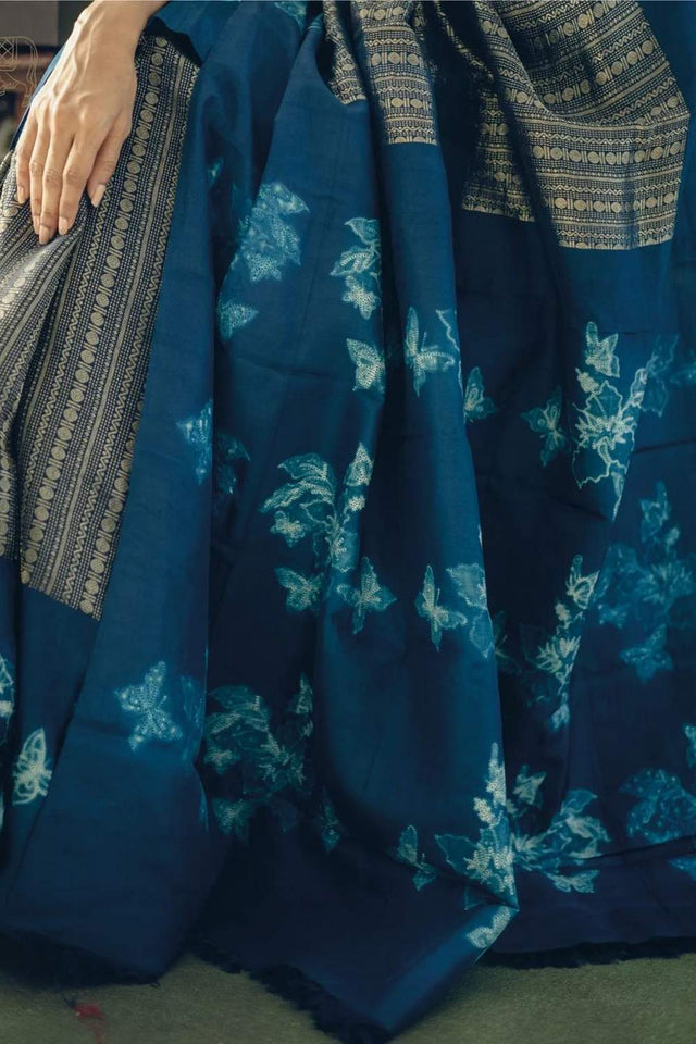 Multi Color Banarasi Woven Soft Silk Saree (50104)