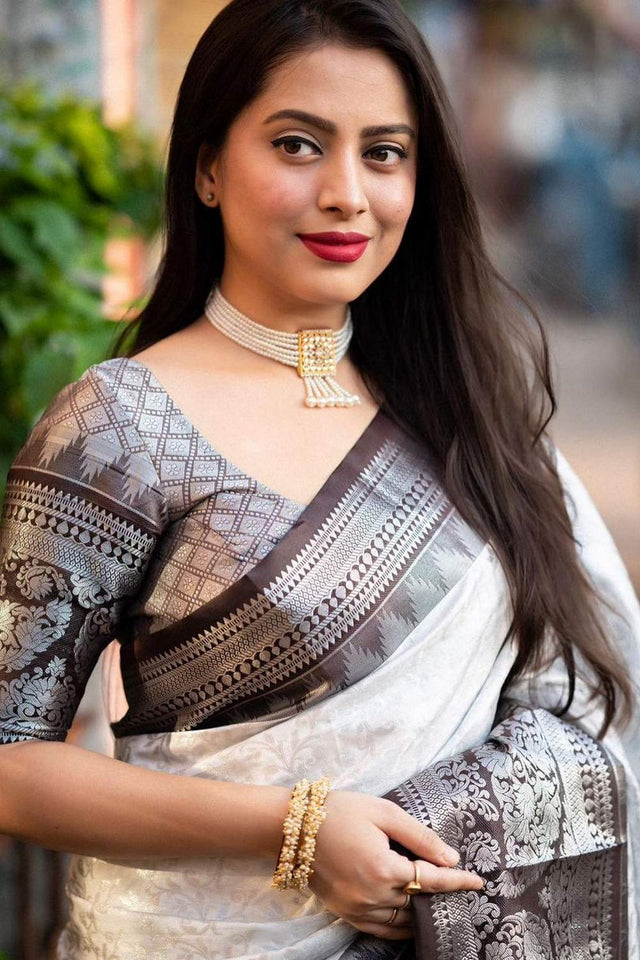 Multi Color Banarasi Woven Soft Silk Saree (50108)