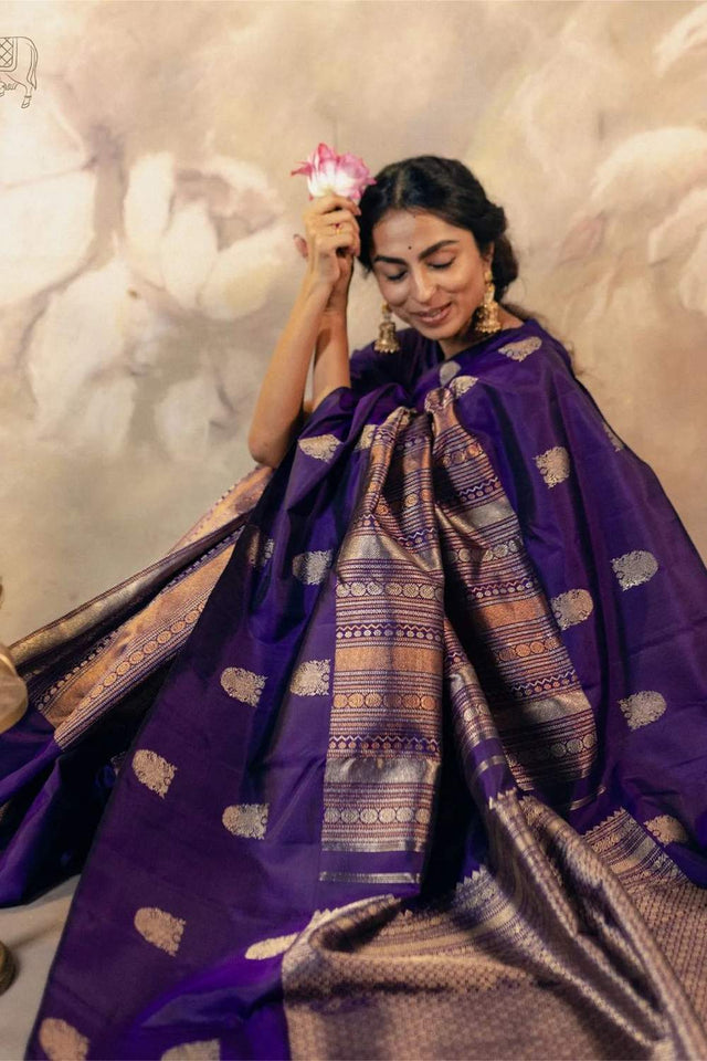 Multi Color Banarasi Woven Soft Silk Saree (50109)