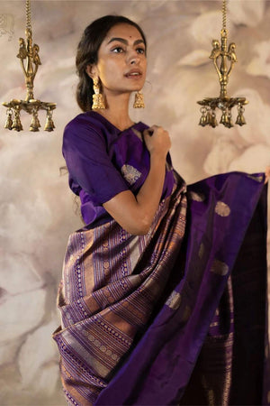 Multi Color Banarasi Woven Soft Silk Saree (50109)