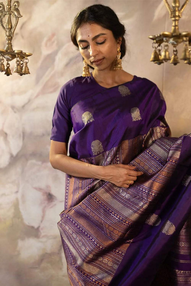 Multi Color Banarasi Woven Soft Silk Saree (50109)