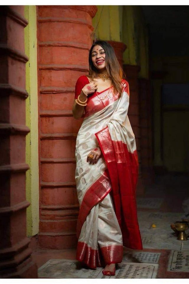 Multi Color Banarasi Woven Soft Silk Saree (50113)