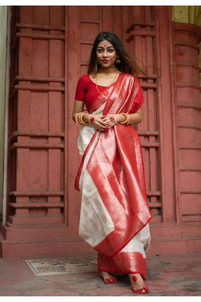 Multi Color Banarasi Woven Soft Silk Saree (50113)