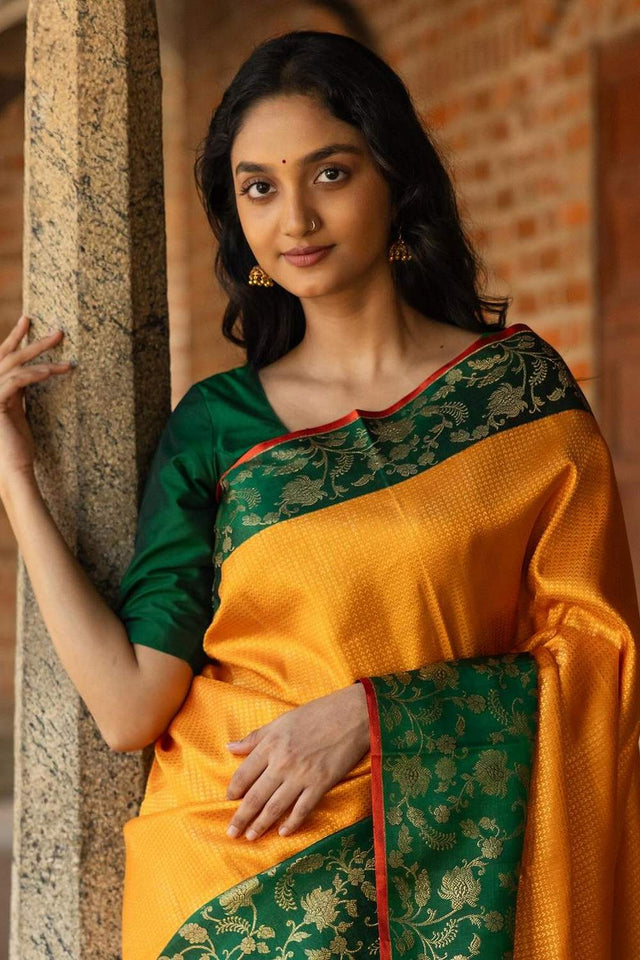 Multi Color Banarasi Woven Soft Silk Saree (50118)