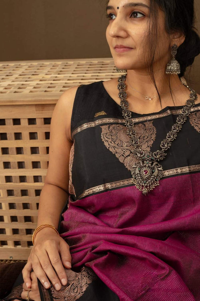 Pink Banarasi Woven Soft Silk Saree (55142)