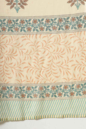 Yellow Floral Printed Cotton Kurti Pant Set