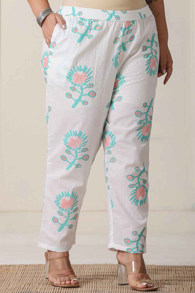 Multi-Color Ethnic Motifs Pure cotton Kurti Pant Set