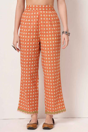 Yellow Floral Printed Cotton Kurti Pant Set