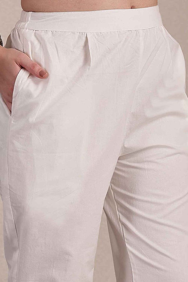 Violet Solid Organic Cotton Kurti Pant Set